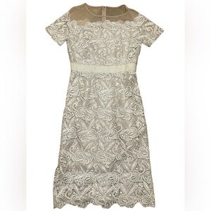 Jax black label Elegant Lace Dress with Sheer Detail size 6